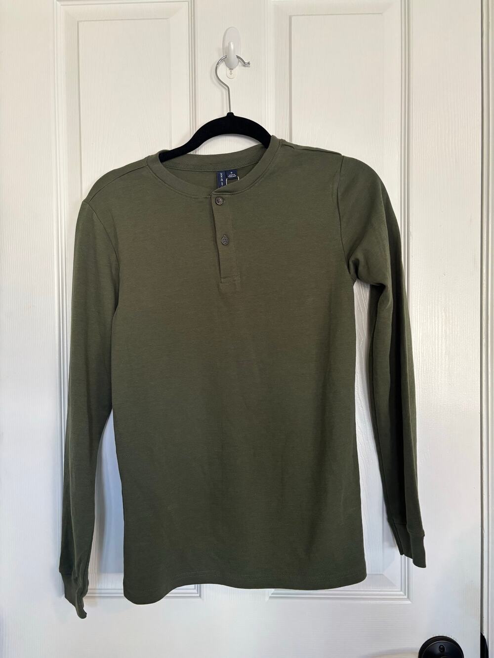 NWT Janie and Jack Size 16 Boys Henley Long Sleeve Green Shirt